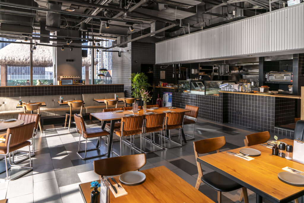 Interior view of hotel restaurant