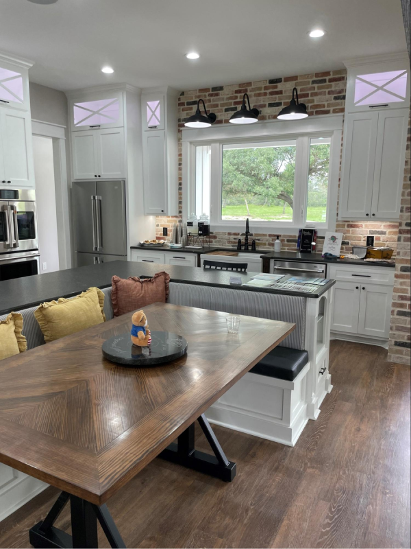 Modern farmhouse-style kitchen interior.